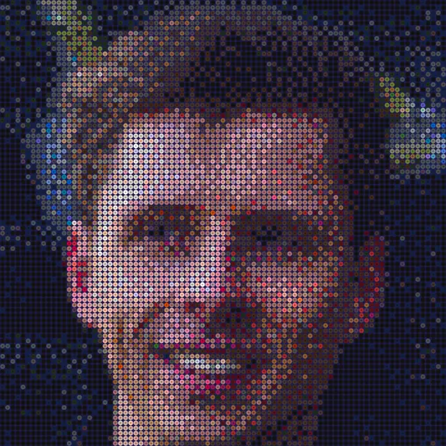 Portræt i perler – lav en perleplade af et foto – Kontrast +20 · Blød som et foto
