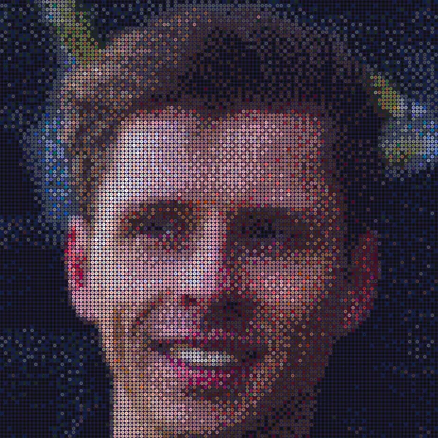 Portræt i perler – lav en perleplade af et foto – 4 × 4 plader · 116 × 116