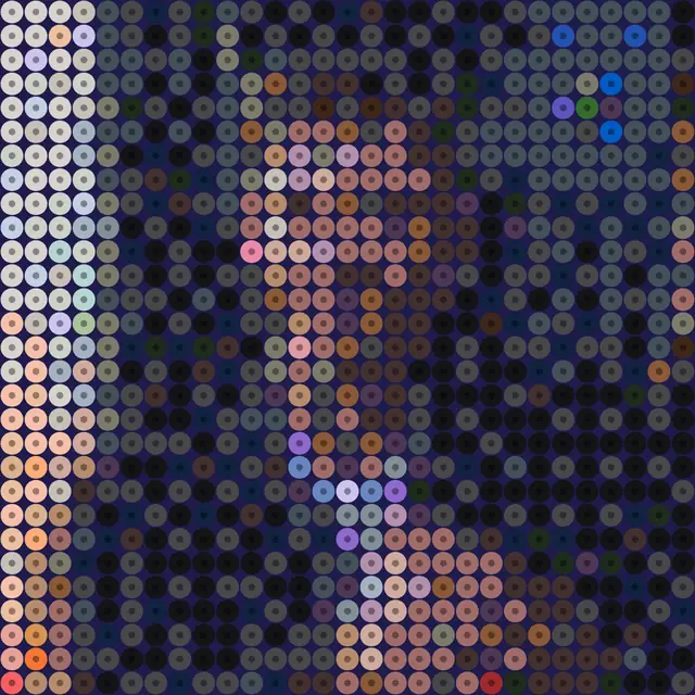 Portræt i perler – lav en perleplade af et foto – Hele billedet
